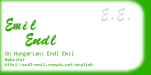 emil endl business card